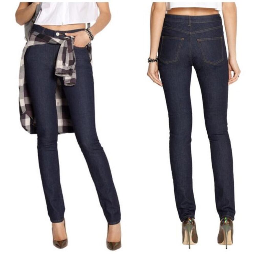 Acne Studio Jeans Pin Raw Reform Women's 26 Skinny Denim Pants Mid High Dark‎